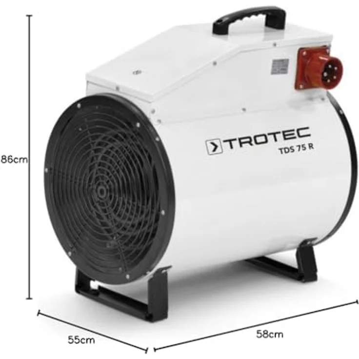 TROTEC Elektroheizer TDS 75 R mit 15 kW Heizlüfter Heizgerät Bauheizer mit integriertem Thermostat, Heizgerät – Bild 9