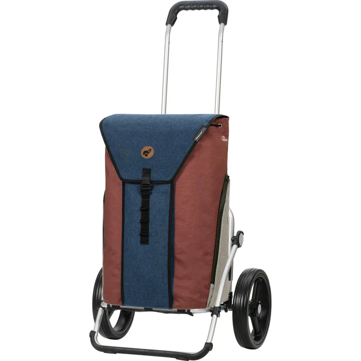 Andersen, Einkaufshilfe, Shopper Royal Oli P 2.0, Blau - Aluminiumgestell, 50 kg Tragkraft, Veloanhänger Funktion