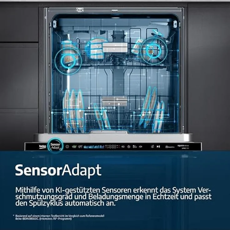 Beko BDDN36561XP Geschirrspüler, 15 Maßgedecke, HomeWhiz App, Edelstahl, 41 dBA, flexible Korbsystem, 11 Programme – Bild 11