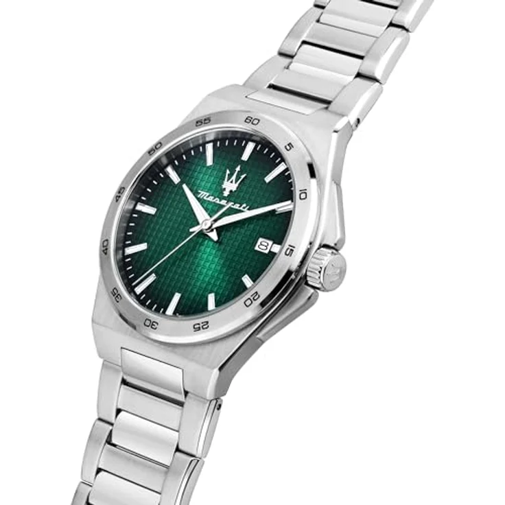 Maserati Speed Slim Herrenuhr, Analog mit Quarzwerk, 40 mm, grünes Zifferblatt, Datumsanzeige, 5 ATM wasserdicht, Geschenk für Herren – Bild 2