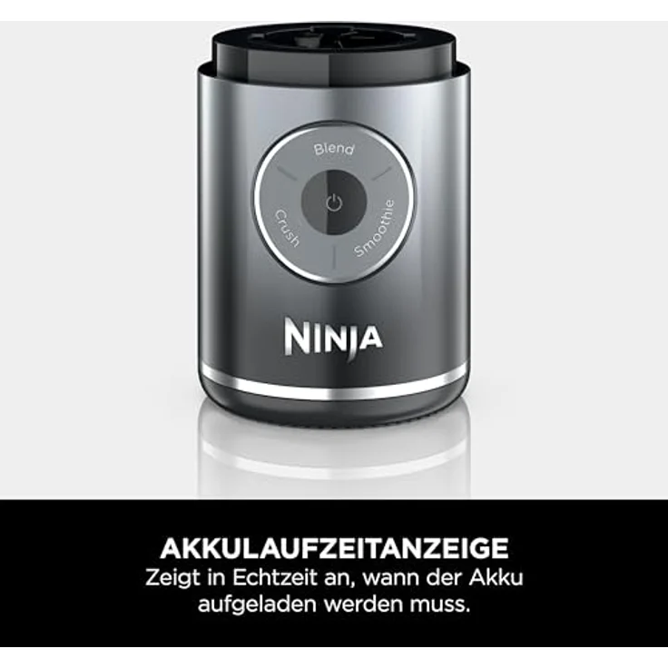Ninja BC251EUGY, Tragbarer Mixer, 0,57 l, leistungsstarker Eis-Crusher, grau-transparent, kabellos, Auto-iQ-Technologie – Bild 11