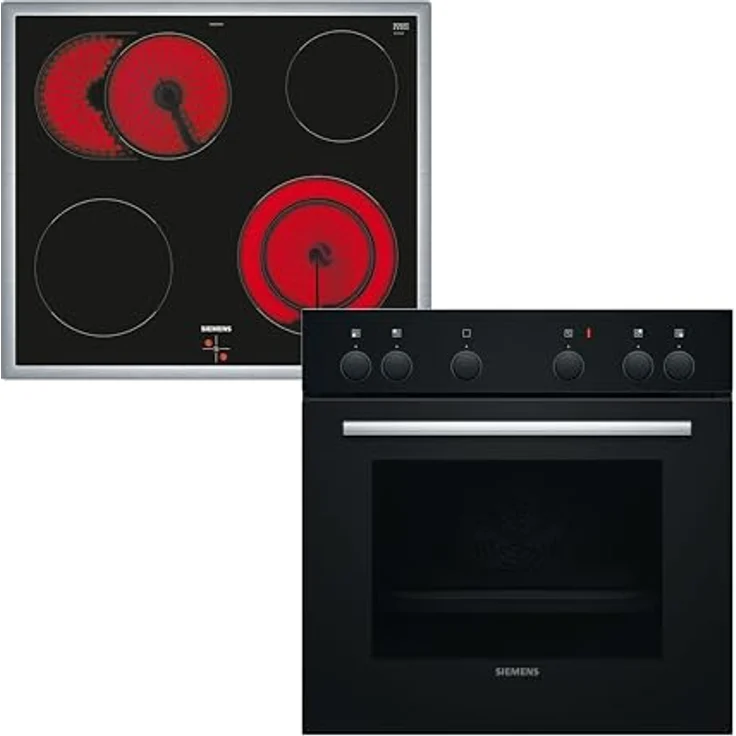 Siemens EQ110KA2B iQ100 Herd-Kochfeld-Kombination, 59.4 cm, Schnellaufheizung, 3D Heißluft, zuschaltbare Bräterzone – Bild 1