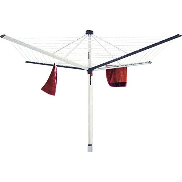 Blome Wäschespinne Superior DuoMatic 45 - Designer Wäscheständer für den Garten inkl. Bodenhülse, Wäscheschirm mit Leinenautomatik, 45m Wäscheleine, Made in Germany – Bild 1