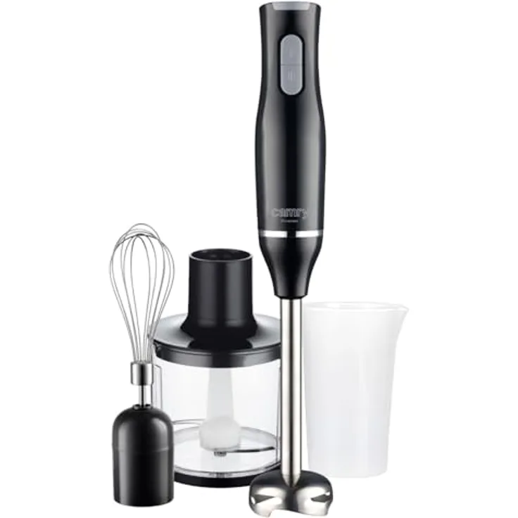 Camry Stabmixer CR 4630, Stabmixer-Set, Edelstahlklingen, 800W, mit Becher Schneebesen, schwarz