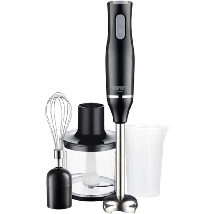 Camry Stabmixer CR 4630, Stabmixer-Set, Edelstahlklingen, 800W, mit Becher Schneebesen, schwarz – Bild 1