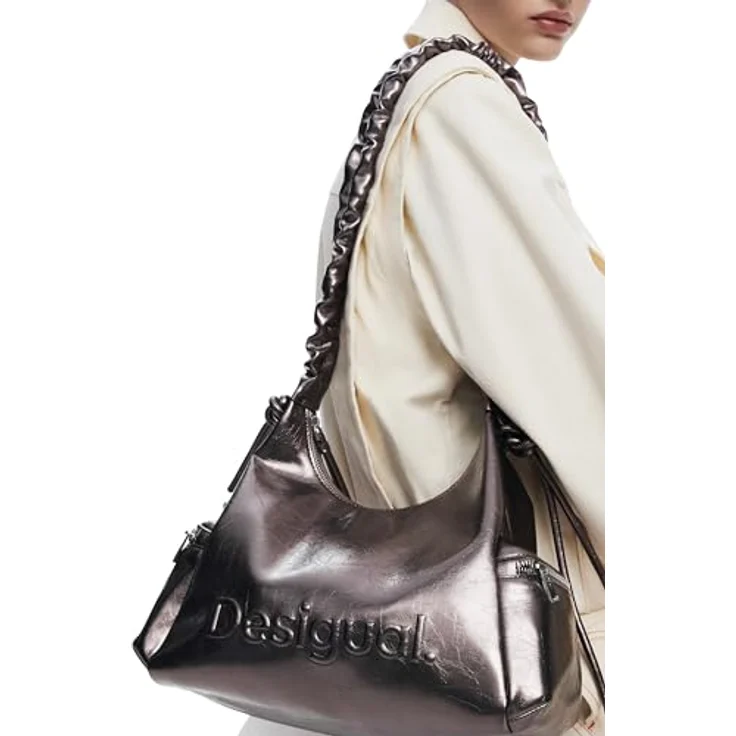 Desigual Half Montville, Schultertasche 29.5 cm, Silber für Alltag und Freizeit – Bild 5