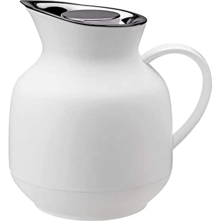 Stelton Isolierkanne Amphora für Tee, Teekanne mit Glaseinsatz, Thermokanne, Kunststoff, Soft White, 1 Liter, 222 – Bild 2