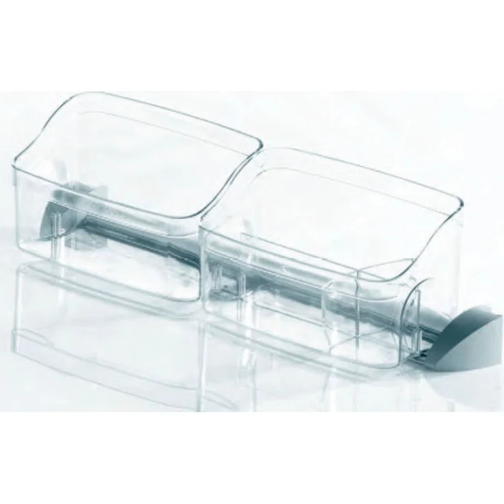 Kesseböhmer Vorratssystem Vorratsschalen Set, 2 transparente Einlegeschalen für DISPENSA Apothekerauszug, silbergrau