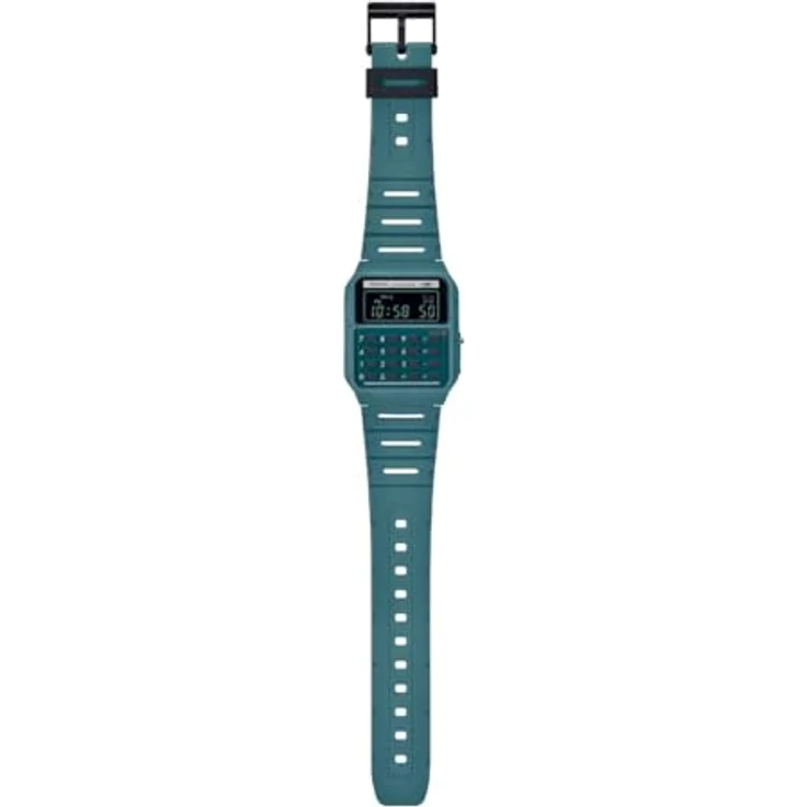 Casio Watch CA-53WB-3BEF, Digitaluhr mit Taschenrechner und grünem Kunststoffband – Bild 2