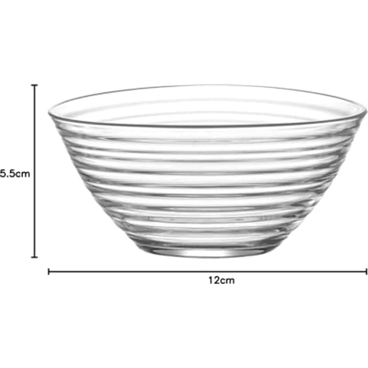 LAV Derin Servierschalen, 6 Stück, aus Glas, 300 ml, 12 cm Durchmesser, spülmaschinenfest – Bild 2