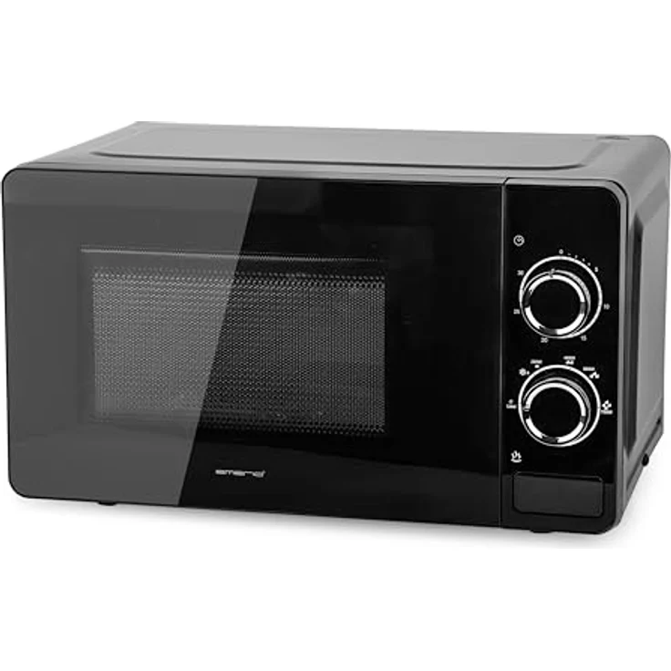 Emerio Mikrowelle 070053701, 20 L, 700 W, schwarz, 6 Leistungsstufen, mechanische Bedienung, Timerfunktion – Bild 5