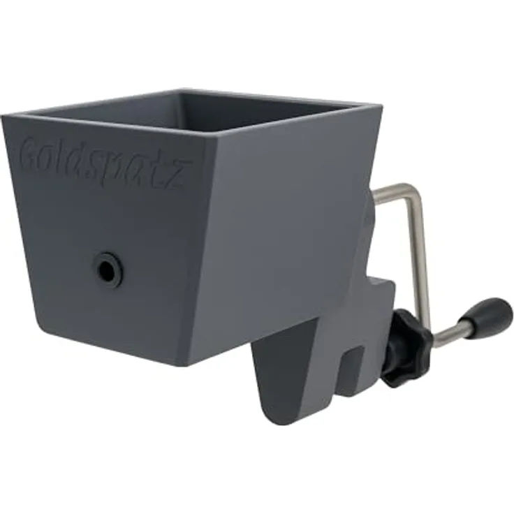 Goldspatz MAX Spätzlemaschine, robuste 3D-Oberflächenstruktur, spülmaschinengeeignet, lebensmittelecht, mit Edelstahlkurbel, Made in Germany