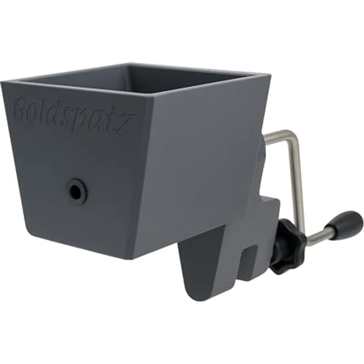 Goldspatz MAX Spätzlemaschine, robuste 3D-Oberflächenstruktur, spülmaschinengeeignet, lebensmittelecht, mit Edelstahlkurbel, Made in Germany – Bild 1
