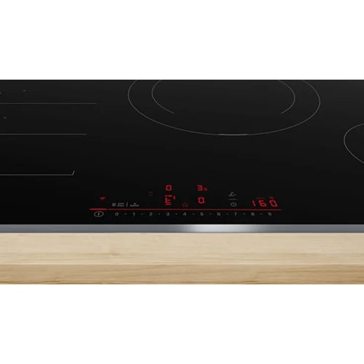 Bosch PXE845HC1E Serie 6 Induktionskochfeld (autark), 80 cm breit, intuitive Bedienung, 28 cm große Induktions-Kochzone, PerfectFry Plus Bratsensor, anpassbare Kochzonen – Bild 3