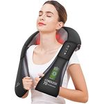 Snailax Kabellos Massagegerät Shiatsu Nackenmassagegerät mit Wärmefunktion, Massagegerät mit 4D-Rotierenden, Muskelentspannung für Nacken Schulter Rücken, Geschenke für Männer/Frauen/Mama/Papa