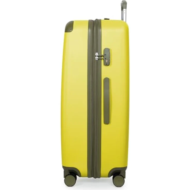 HAUPTSTADTKOFFER Spree, Großer Hartschalen-Koffer mit TSA, 4 Doppel-Rollen, Volumenerweiterung, 75 cm, 119 Liter, Lemon – Bild 3