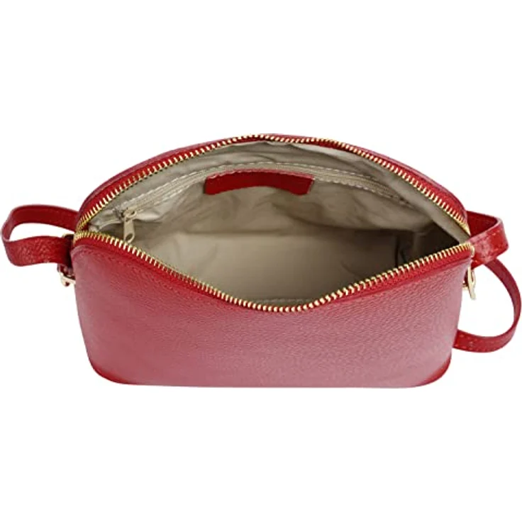 Cluty Umhängetasche, echt Leder, quadratisch, Made in Italy, 18 cm x 20 cm, mit Smartphonefach, verstellbarem Schultergurt – Bild 6