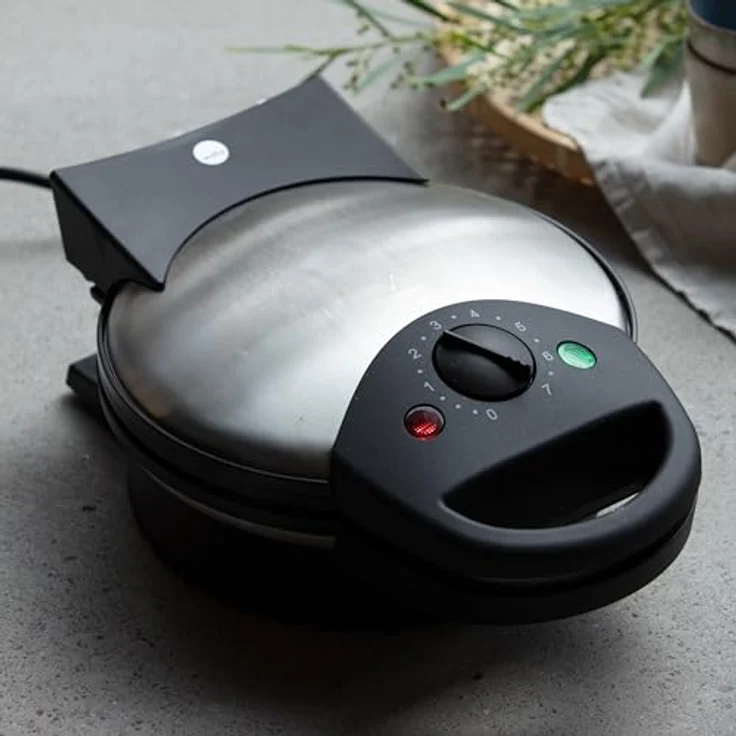 Wilfa BELL Waffeleisen, 1.400 Watt mit 23 cm großen Herzwaffeln, 7 Temperaturmodi, Alarm-Glocke und Signal-Licht, schwarz-silber – Bild 5
