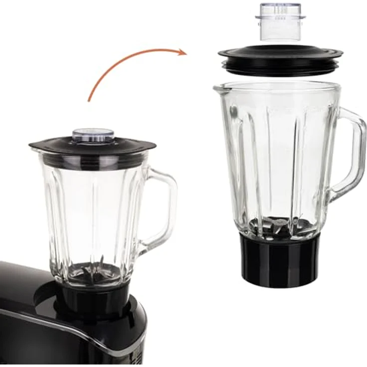 RUHHY Küchenmaschine mit beheizbarer Rührschüssel 6,2L & Mixer, 2000W Planetenrührgerät mit Waage, 6 Geschwindigkeiten & Touchdisplay – Teigknetmaschine für Brot, Pizza, Kuchen, Pasta & Smoothies – Bild 4