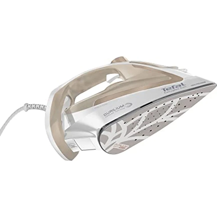Tefal FV5780 Easygliss Eco Dampfbügeleisen | 2800 Watt | 240 g/Min. Dampfstoß | 50 g/Min. automatischer Dampf | Vertikaldampf | Durilium AirGlide Bügelsohle | 88% recycelbar | Eco-Modus | Mocha/Weiß – Bild 3