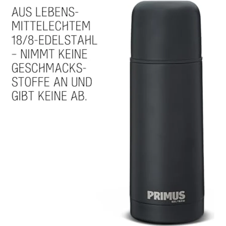 Primus Classic Light Thermosflasche 1000ml, Edelstahl, spülmaschinenfest, doppelwandige Vakuumisolierung, isolierter Becher, hält Getränke bis zu 20 Stunden heiß – Bild 4
