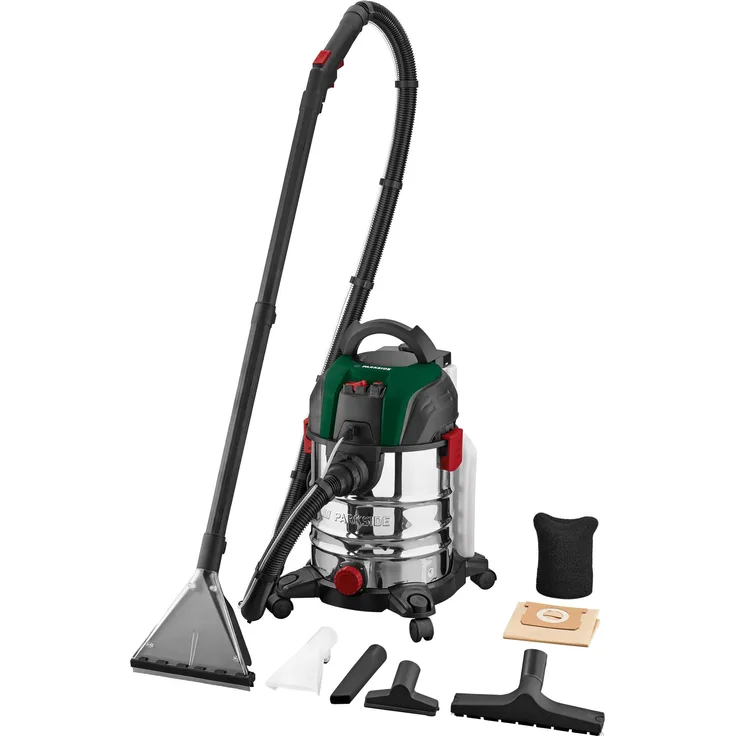 PARKSIDE® Waschsauger »PWS 20 F5«, 250-AirWatt, Edelstahlbehälter, Nass- und Trockensauger mit 2 m Schlauch und 7,5 m Kabellänge
