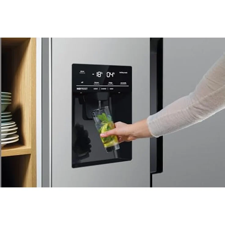 Gorenje NRR9185ESXL Side by Side Kühl-Gefrierkombination/NoFrost Plus/Inverter Kompressor/Wasser- und Eiswürfelspender/SensoTech / 178,6 cm/Kühlteil 376 l/Gefrierteil 190 l/Edelstahl [Energieklasse E] – Bild 6