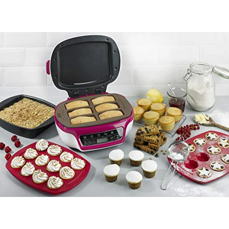 Tefal CAKE FACTORY KD8018 [Kuchenbackgerät, 5 automatische Programme, Zubehör inklusive: Rezeptbuch, Muffinform, Mini-Kuchenform, tiefe Form, für z.B. Lavakuchen, Brot, Cup Cakes, Brötchen] - Preisvergleich – Bild 4