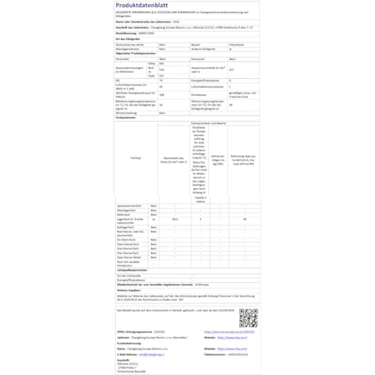 CHiQ KMRF110SD Table Top Kühlschrank, 107L, EEK C, 37dB, integriertes Gefrierfach, schnelle Kühlung, Auto Drain, 84.5 cm hoch, 54.9 cm breit – Bild 13