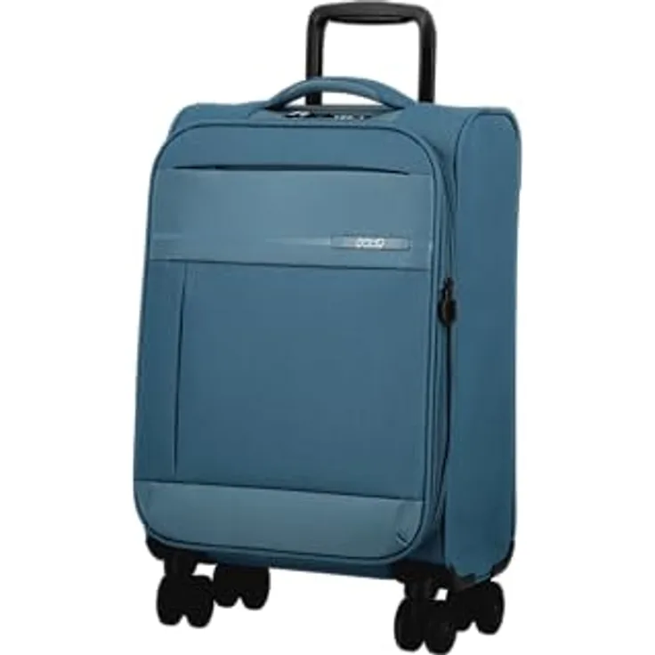 Jump Monthélys 4 Rollen Kabinentrolley 55 cm mit Dehnfalte, blau, 100% Polyester