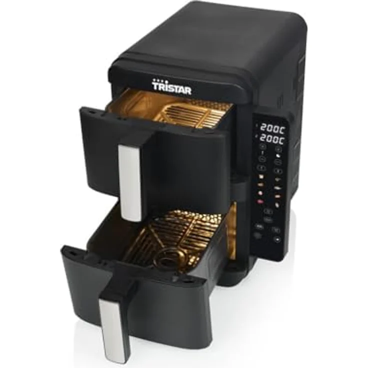 Tristar FR-9074, Vertikale Heißluftfritteuse mit 9 l Volumen, 2 Kochzonen und 2400 W Leistung – Bild 3