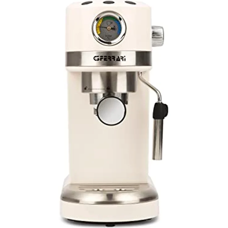 G3 Ferrari G10168 Amarcord Espresso-Kaffeemaschine, Siebträgermaschine mit 15 Bar Druck, beige – Bild 2