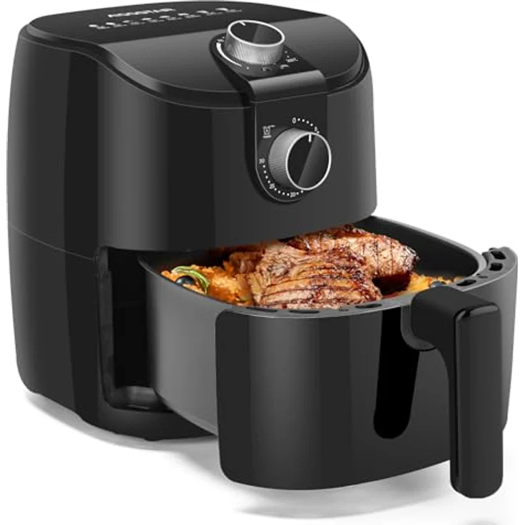 Aigostar Hayden Alpha 4L Heißluftfritteuse mit 1500 W, 30-Minuten-Timer, einstellbarer Temperatur, Überhitzungsschutz, Schwarz – Bild 1