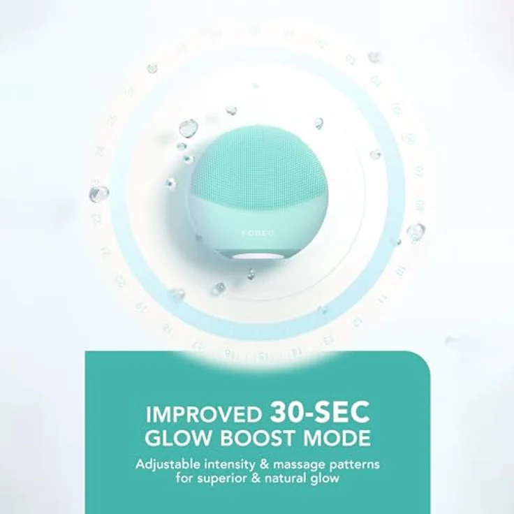 FOREO LUNA™ 4 mini Arctic Blue, Gesichtsreinigungsbürste mit T-Sonic™ Pulsationen, 30-sekündigem Glow-Boost-Modus und hygienischem Silikon – Bild 6
