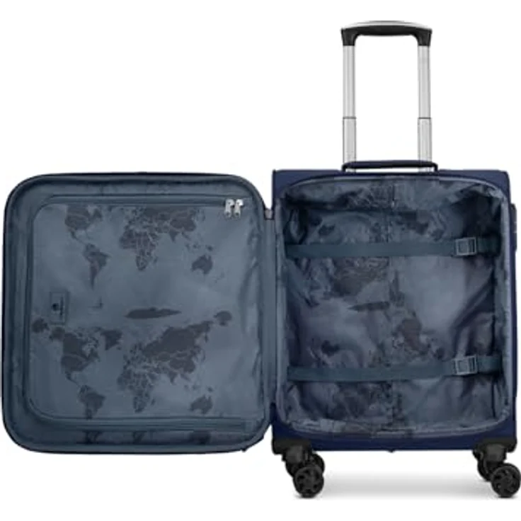 Franky Melbourne 3.0 Handgepäck Koffer | Weichgepäck Trolley mit 4 Rollen, arretierbarer Griff, Hemdenfach, Adressschild, Packriemen und Zahlenschloss | 40 cm x 20 cm x 55 cm – Bild 5