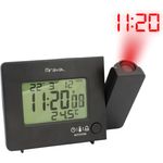 Miraval Funkwecker Miraval Funk-Projektionswecker mit Temperatur Projektion, Snooze, USB-Ladefunktion, Schwarz