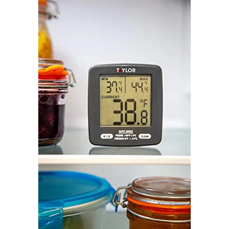 Taylor Pro Digital Fridge Freezer Thermometer w/Energy Saving Min/Max ...