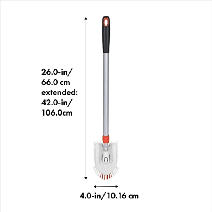 OXO - Good Grips ausziehbare Wannen- und Fliesenbürste, Mehrfarbig – Bild 2