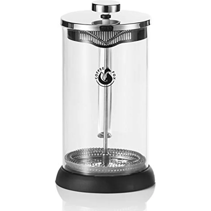 Coffee Fox French Press aus Glas Kaffeezubereiter Pressfilterkanne 1 Liter Kaffeebereiter Spülmaschinenfest – Bild 2