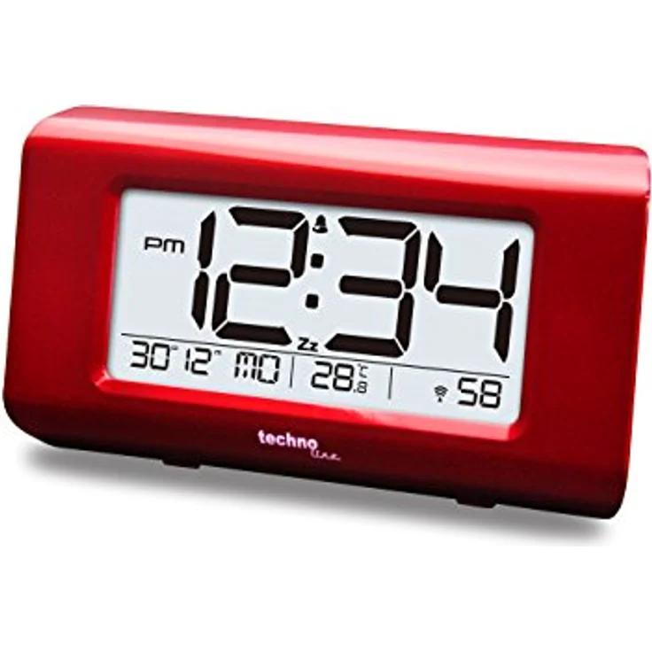 Technoline Funkwecker WT 197, 12/24 h Zeitanzeige, Datumsanzeige, Innentemperaturanzeige, Schlummerfunktion, weiß – Bild 3