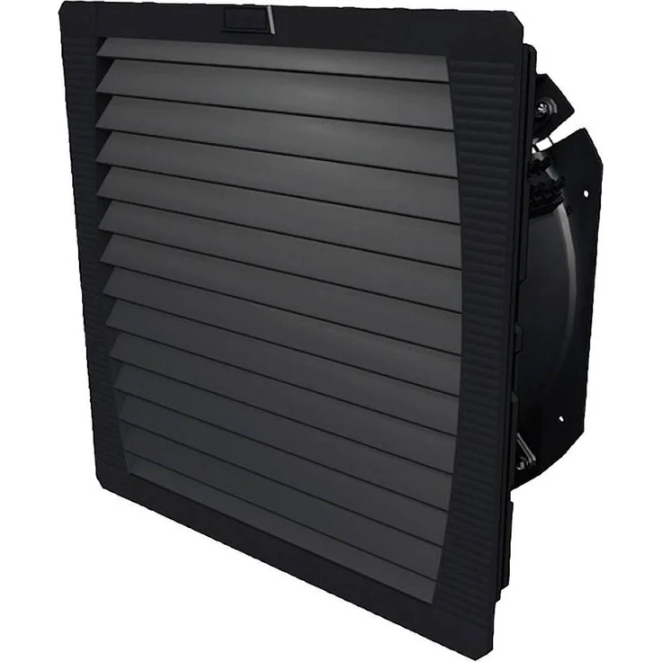 Weidmüller FF-SL6755/230VBK, Belüftungsventilator mit 725 m³/h Luftdurchsatz, schwarz, leise mit 66 dB, Filter zur Luftreinigung