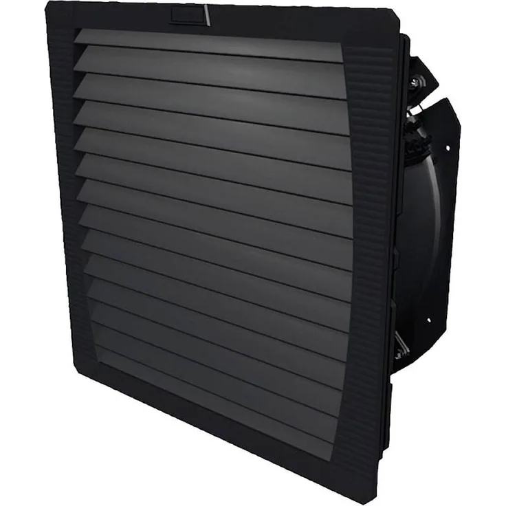 Weidmüller FF-SL6755/230VBK, Belüftungsventilator mit 725 m³/h Luftdurchsatz, schwarz, leise mit 66 dB, Filter zur Luftreinigung