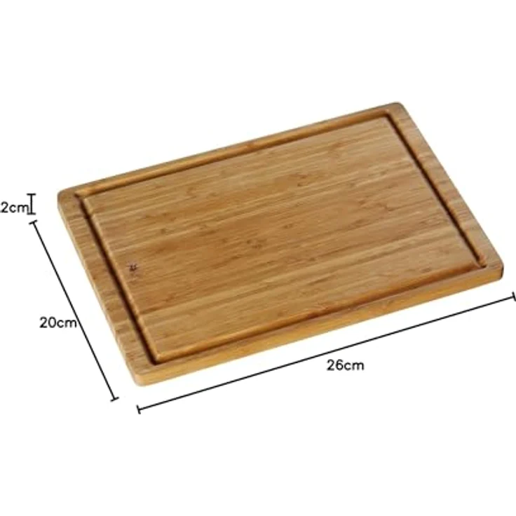WMF Schneidebrett Bambus natur, 45 x 30 x 1,9 cm, Holzbrett groß - Tranchierbrett mit Saftrille - Küchenbrett klingenschonend – Bild 8