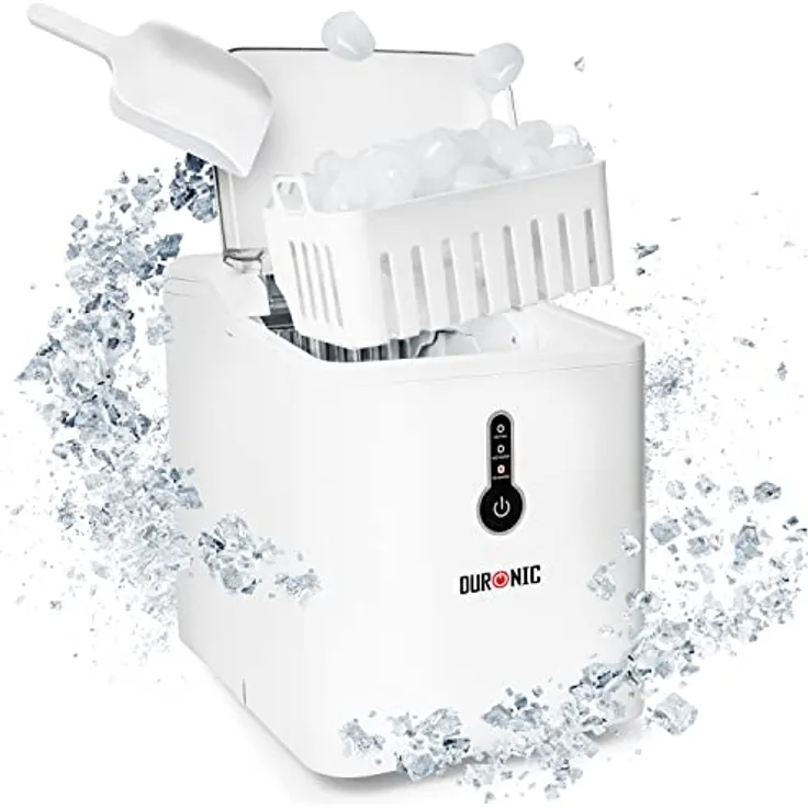 Duronic ICM120 Automatische Eiswürfelmaschine | 9 Eiswürfel in 7-9 min | 1,5 L Wassertank | Bis zu 12 kg pro 24 Stunden | 600 g Kapazität | Eismaschine 120W | Eiswürfelbereiter
