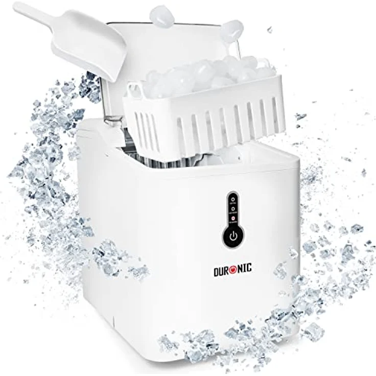 Duronic ICM120 Automatische Eiswürfelmaschine | 9 Eiswürfel in 7-9 min | 1,5 L Wassertank | Bis zu 12 kg pro 24 Stunden | 600 g Kapazität | Eismaschine 120W | Eiswürfelbereiter – Bild 1