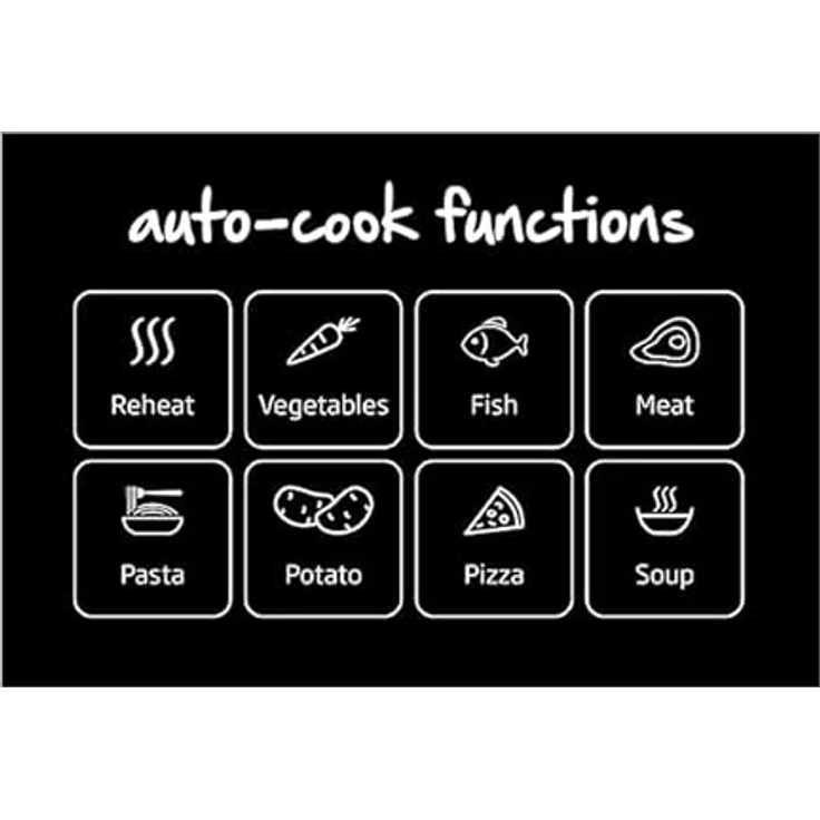 Beko BMGB25332BG, Einbau-Grillmikrowelle mit 25l Volumen, 900W Mikrowellenleistung und 1000W Grill, Edelstahl – Bild 4