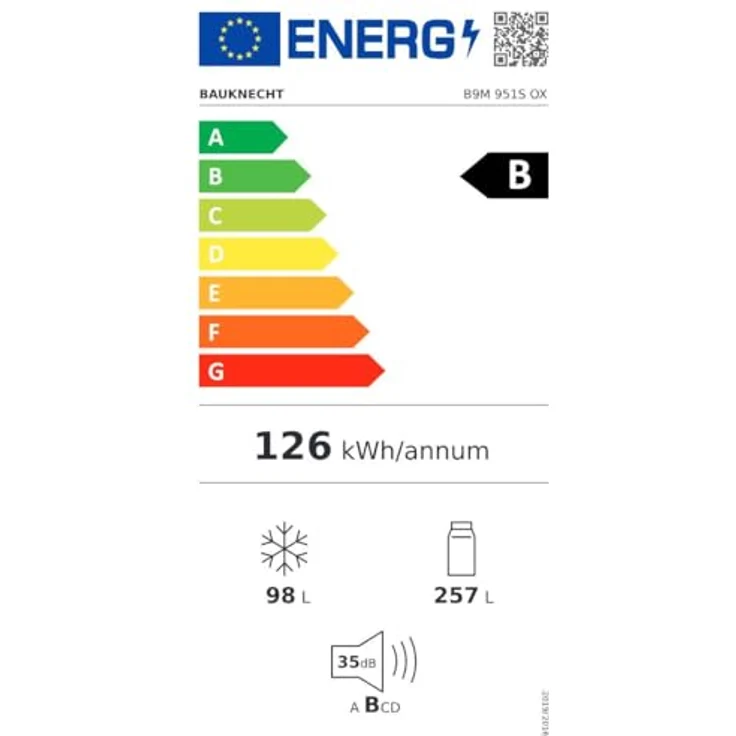 Bauknecht KGDNF 203 B, Kühl-Gefrier-Kombination mit 249 l Kühlvolumen, 106 l Gefriervolumen und LED-Innenbeleuchtung, Freistehend, Energieeffizienzklasse B – Bild 15