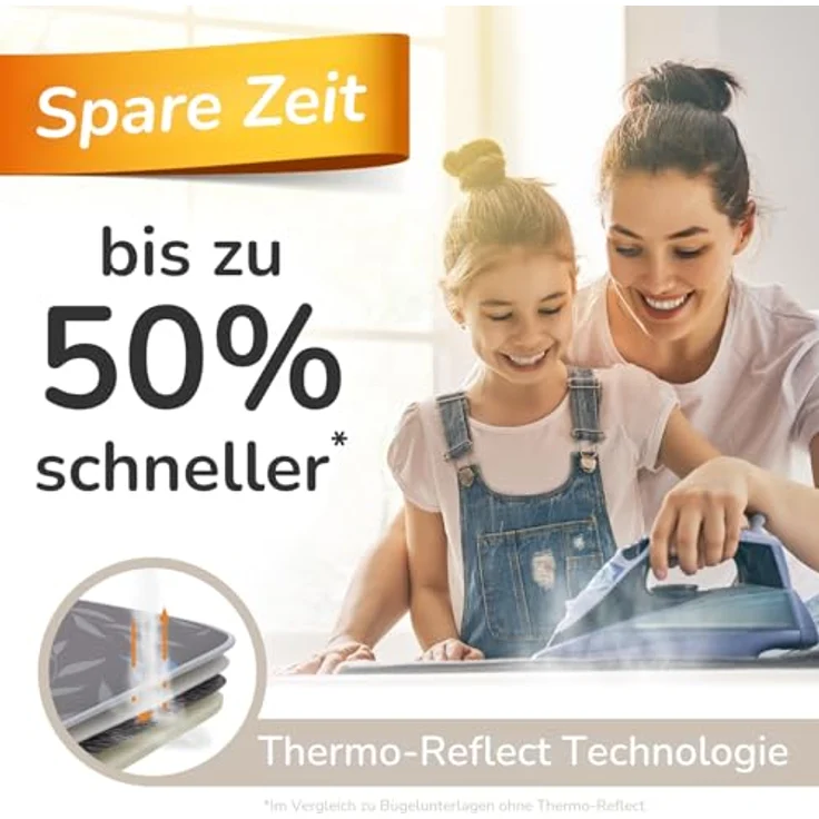 smart&gentle Super Soft Bügeldecke, hitzebeständig 100x65cm, rutschfeste Bügelunterlage mit Feuchtigkeitsschutz für Dampfbügeleisen, Made in Germany – Bild 5