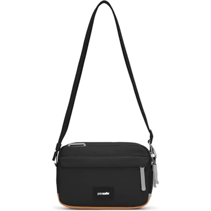 Pacsafe Umhängetasche Crossbody Bag Jet Black, Diebstahlschutz, RFID Blocker-Schutz – Bild 2