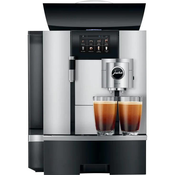 JURA GIGA X3 Aluminium (EB), professionelle Kaffeemaschine für bis zu 150 Zubereitungen pro Tag mit doppeltem Thermoblock und Pocket Pilot 2.0